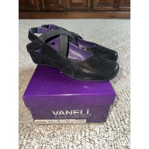Womens‎ Vanelli Marjory Size 8  Black Shoes Wedge Mary Jane NEW